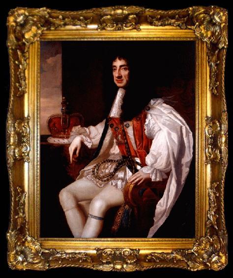 framed  Sir Peter Lely Portrait of King Charles II, ta009-2